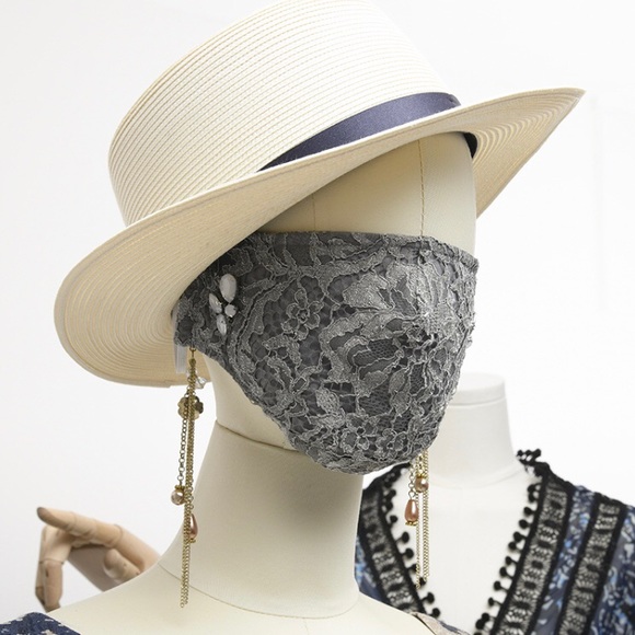 Lace Face Mask with Filter Pocket